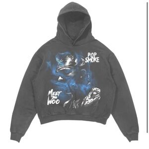 SoldOut Limited Edition Pop Smoke 'Meet the Woo' Grey Graphic Hoodie Unisex XXL